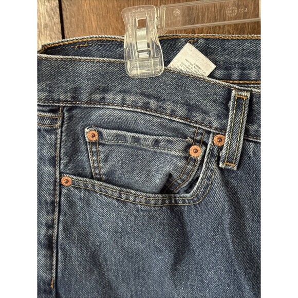 Levis 550 Jeans Mens 40x32 100% Cotton Blue Straight Leg - Picture 6 of 9